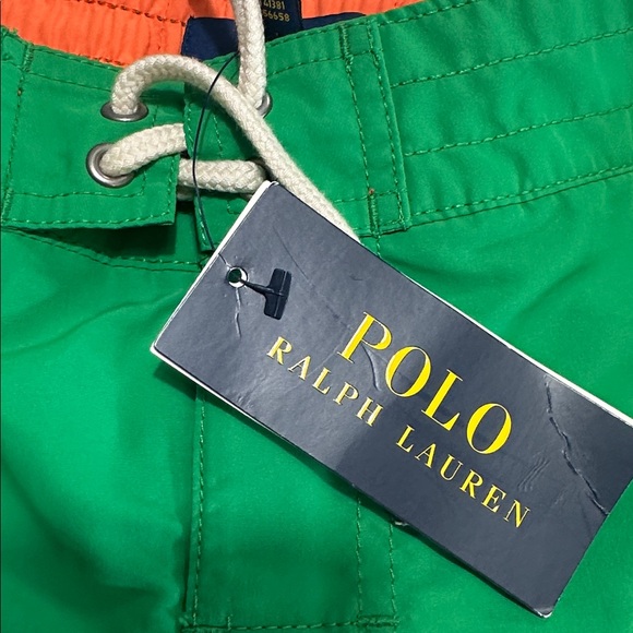 Polo by Ralph Lauren Boys Vibrant Green Swim Shorts - Picture 2 of 6